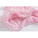 Baby Girl Dress Summer Baby Bodysuits Pink Flowers Chiffon Princess Clothes Newborn Birthday Party Dresses Sleeveless Clothing 