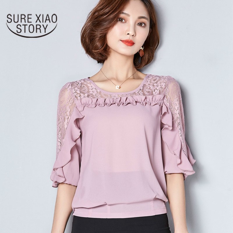 New-2015-Fashion-Plus-Size-Long-Sleeve-Crochet-Black-And-White-Body-Lace-Chiffon-Blouse-Women-Elegan-32211620446